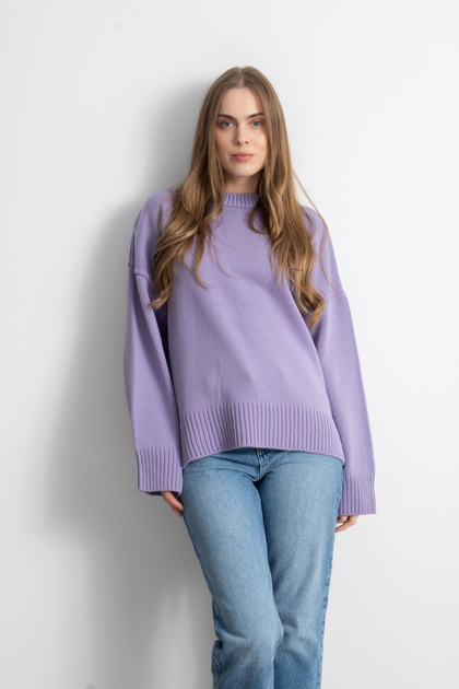 Lila Crew Neck Oversize Knit Sweater