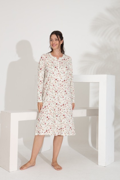 100% Cotton Long Sleeve Women's Dress 91226