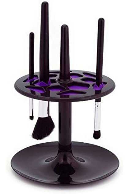 Flip-to-dry Brush Organizer & Drying Rack,Black,4967N