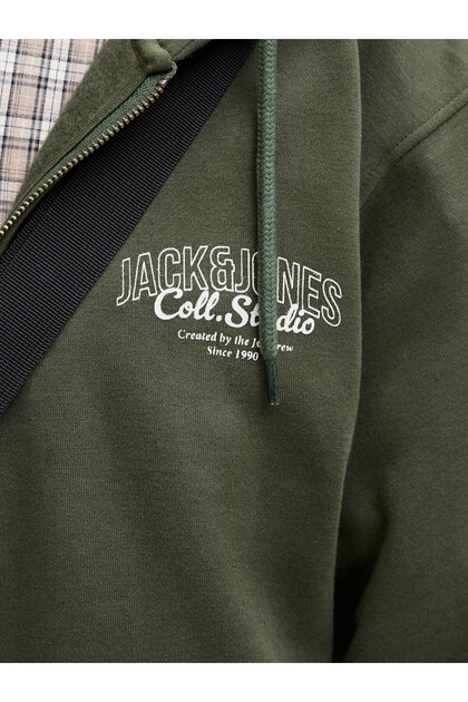 Jack & Jones Jjmakoto Haki Erkek Sweatshirt 12278607 - Fiyatı