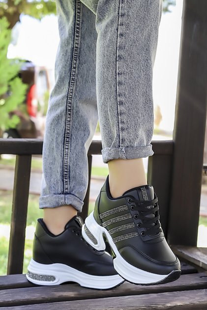 Mdln 864 Stone Striped High Sole Shoes