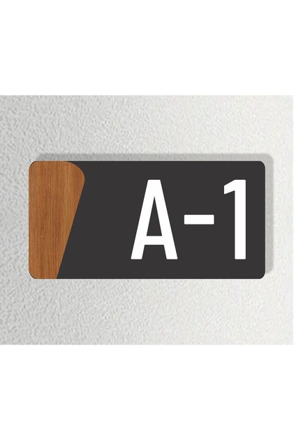 Horizontal Composite - Wooden Apartment -Apartment Hotel Office Door Number 20X10Cm Number A-1