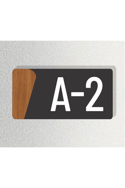 Horizontal Composite - Wooden Apartment -Apartment Hotel Office Door Number 20X10Cm Number A-2