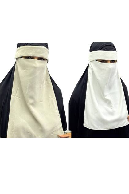 2 Pieces Hijab Medina Silk Eye-Veiled Veil Niqab