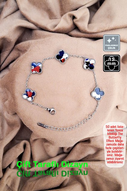 π 4 Leaf Clover Steel Bracelet π¨ Multicolor 01 Silver