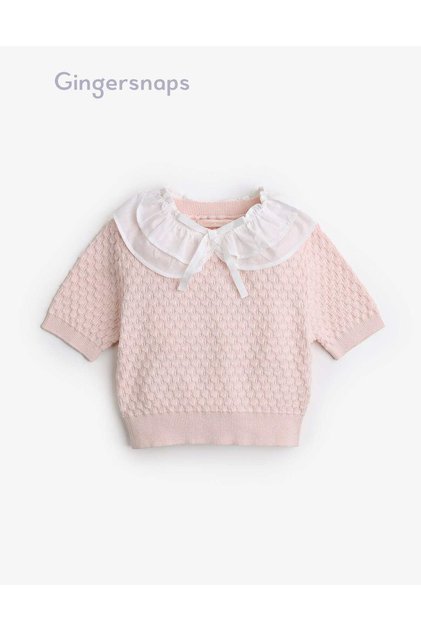 Girls Printed Half-Sleeve Top