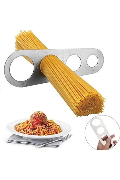 Kitchen Accessories Stainless Steel Pasta Noodle Measure 1Pcs 4 Holes Spaghetti Measurer Italian ...