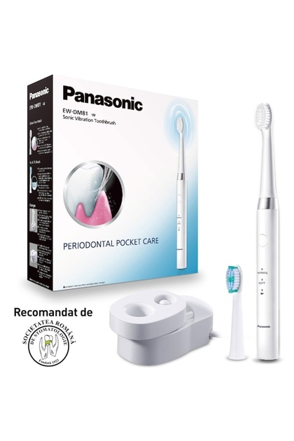 Periuță de dinți cu vibrații sonice EW-DM81-W503, 31.000 de oscilații, albă
