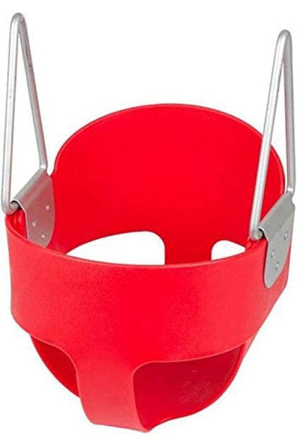 Swing Seat (Red) – Durable Plastic Bucket Swing with 59" Chains (Ages 1+)