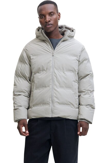 Jachetă de iarnă JACK & JONES Soho Puffer Hood Sn - 12278749-Dove