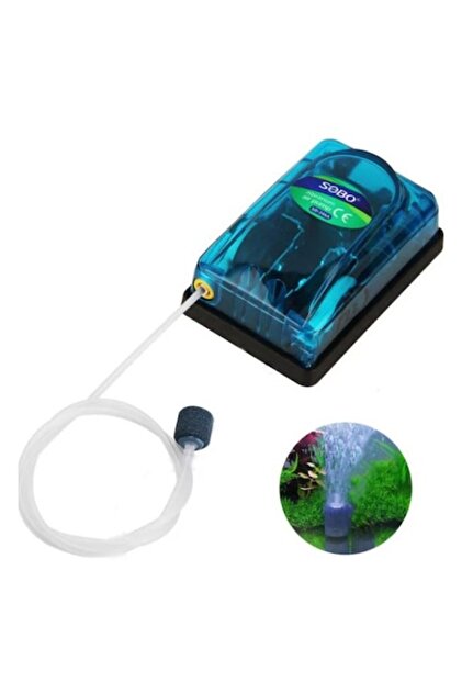 Pompa de aer acvariu SEBO, 1 iesire, 3W, 220–240V, 3.5 L/min, cu furtun 1 m, piatra de aer si supa