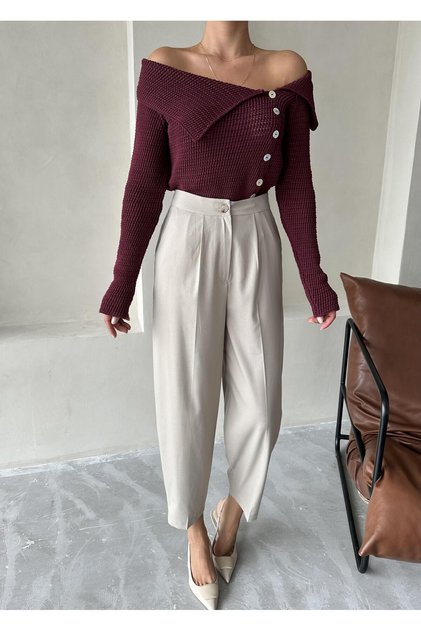 Stone Baggy Stoffhose