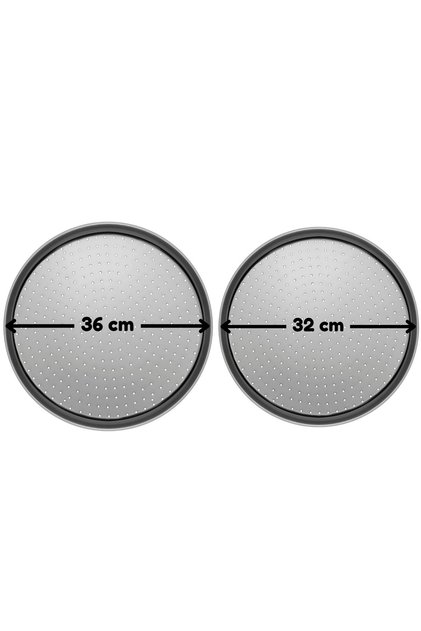 Large and Medium Size Perforated Pizza Tray Lahmacun Pita Tray 36 Cm -32 Cm 2 Pieces
