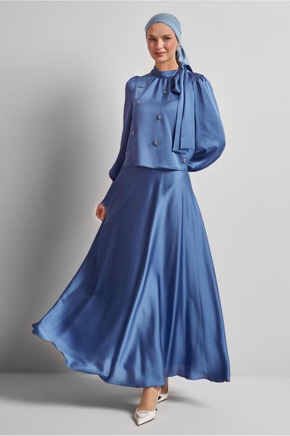Skirt Satin Suit 45561