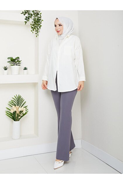 Spanish Cuff Trousers with Elastic Waist