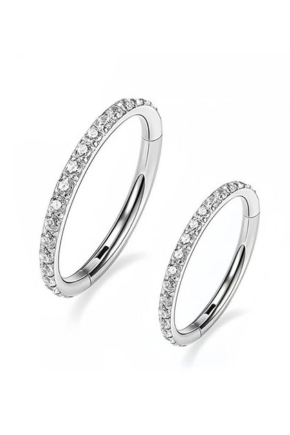 Cerrahi Çelik Tam Tur Taşlı Halka Helix Conch Piercingi (1 Adet)