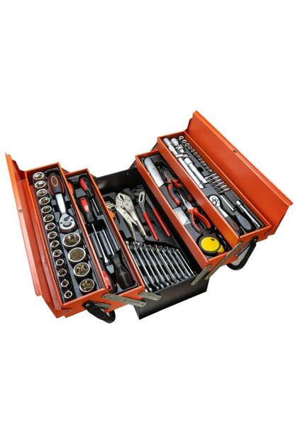 Titi 5578 Katlanır 5 Gözlü Dolu Metal Takım Çantası - 81 Parça