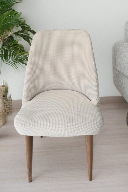 Sandalye Kılıfı Büyük Oval Yıkanabilir Streç Lastikli kumaş Sandalye Örtüsü 1 Adet