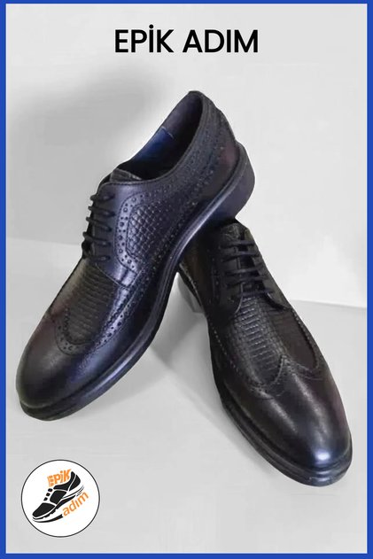Classic Shoes - Diamond Pattern, Lace-Up, Suitable for Office and Daily Use