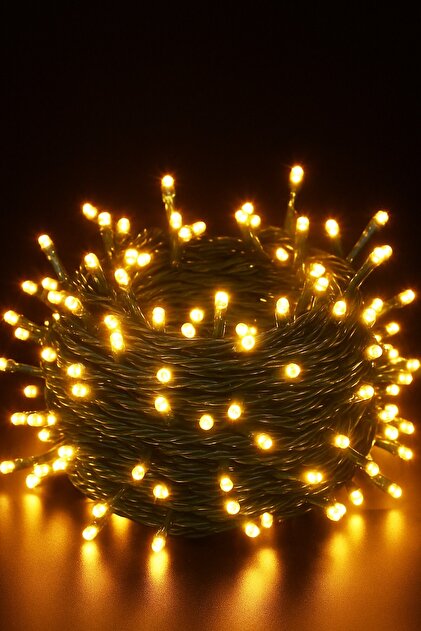 BeySüS Yılbaşı Led Işık Yeşil Kablolu Eklemeli Gün Işığı 9 m