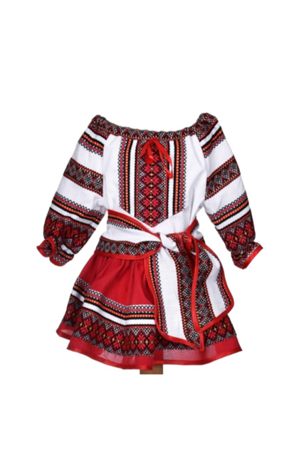 Costum traditional pentru fetite, 3 piese, 12 ani