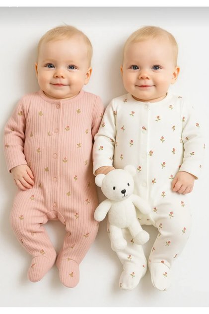 Crispy Floral Girl's Set of 2 Jumpsuits