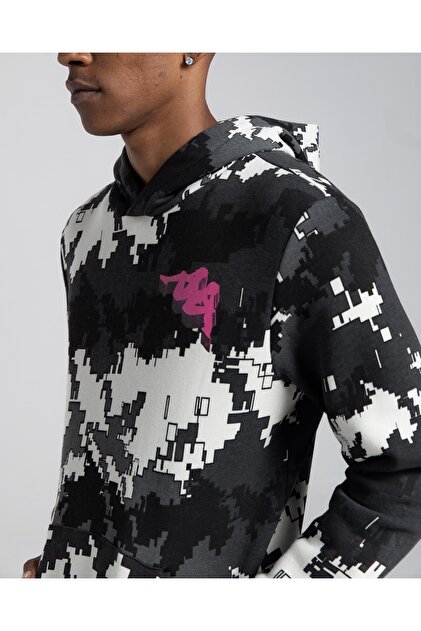 Kappa Authentic Graphik Valter Erkek Siyah Regular Hoodie - Fiyatı