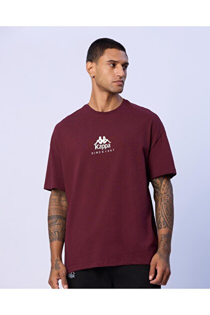 Kappa Chibaf Tee Erkek Bordo Oversize Tişört - Fiyatı, Yorumları