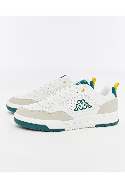 Manis Men's White-Green Regular Sneaker