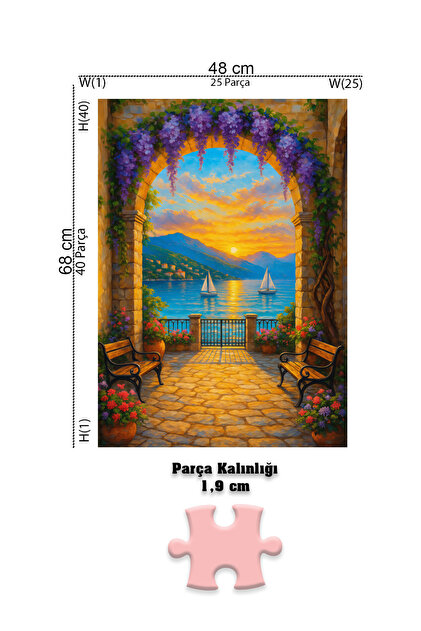 Neverland 1000 Parça Puzzle - Archway to Sunset (Günbatımına