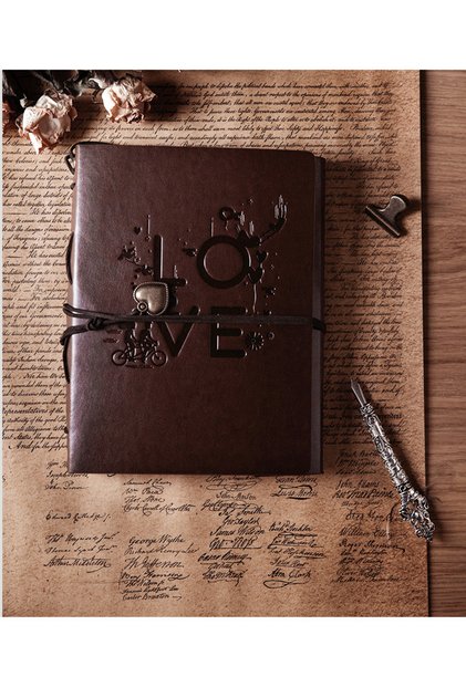 Album foto, GuestBook , 27 x 20cm, cu foi negre, coperta din piele ecologica