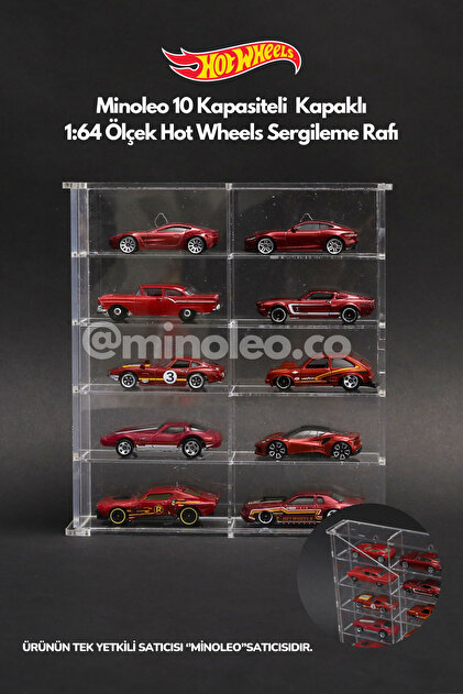 Minoleo 10'Lu Pleksi Kapaklı Model Araç Diecast Araba Sergileme
