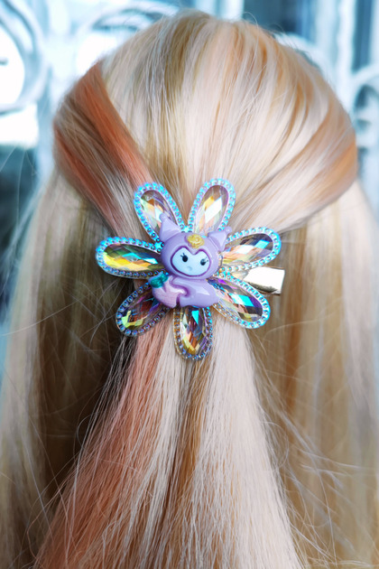 Kuromi Figured Shiny Hair Clip 2 Pieces