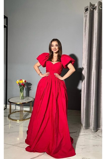 Princess style taffeta dress