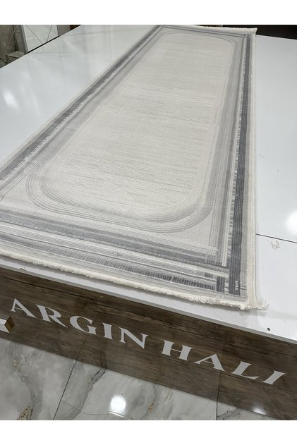 Yolluk Halı %100 Akrilik Gri Krem ARGIN HALI