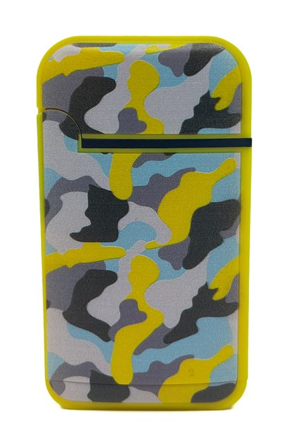 Cool Tasarım Jet Alev Çakmak - Yellow Camouflage