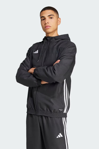 adidas Tiro 25 Essentials Woven Siyah Kapşonlu Antrenman Ceket