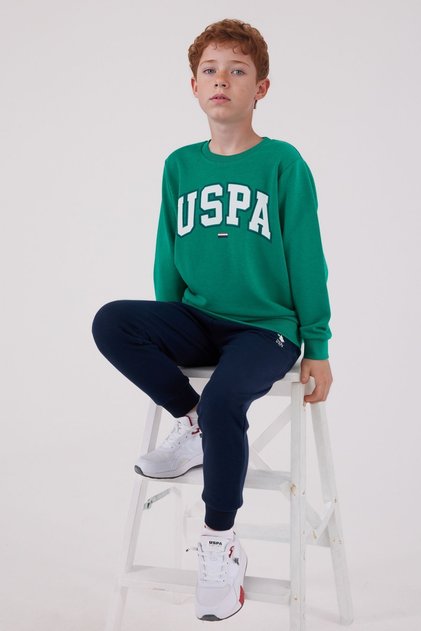 Boys' Cotton 3 Thread Non-Brushed Crew Neck Bottom-Top Set Q3Pkl3Kk38