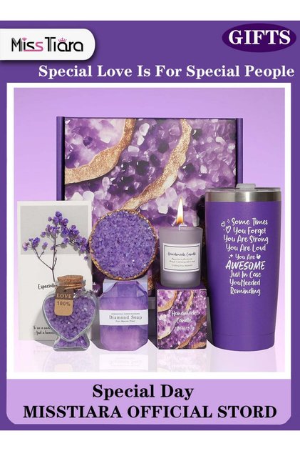 Women's Gift box - Mother's Day, Valentine's Day,Birthday Gifts for Women, Relaxing Spa Gift Basket Set, Unique Gift Ideas for Women, Gifts for Mom Sister Best Friend Wife, Coworker Teacher