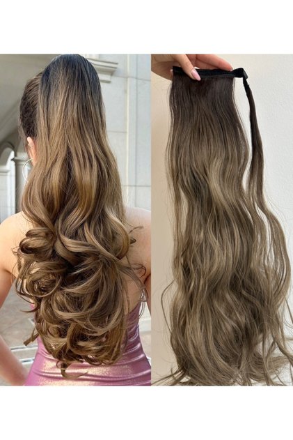Oskar Cozi Look Coada de Par cu scai Ondulata Ombre Saten / Blond inchis