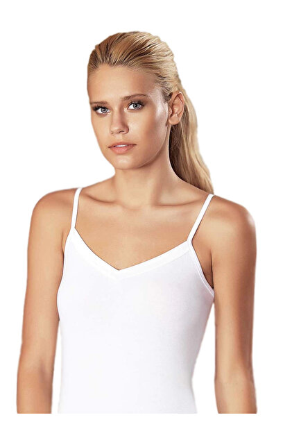 Women's Lycra V-Neck Strap Tank Top B1001