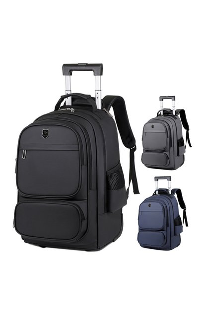 Large Capacity Travel Business Backpack with Wheels and Lightweight Computer Bag for Students