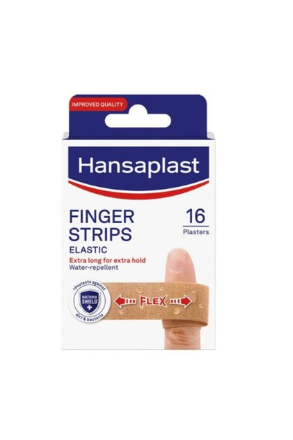 هانزابلاست لصاقات مطاطية للأصابع قماش مرن جدا 16حبة
