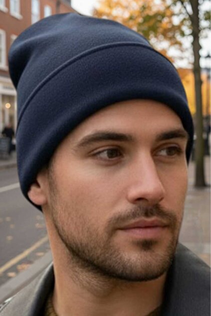 Men's Soft Textured Fleece Beanie