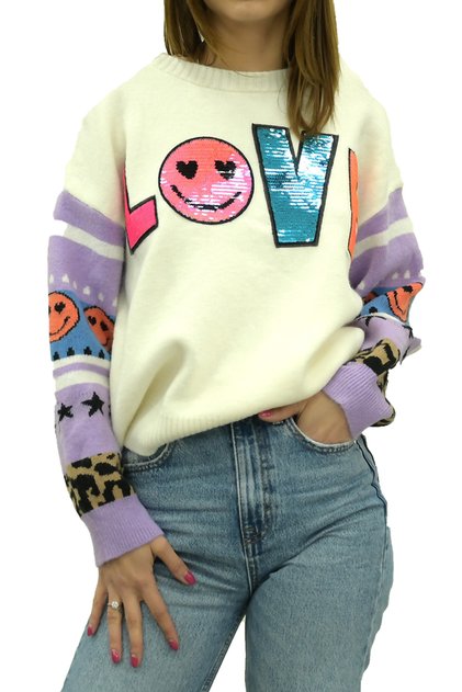 PULOVER CU LOGO „LOVE”