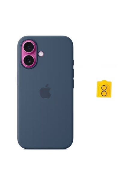 Husa de protectie pentru Apple Silicone Case with MagSafe pentru Iphone 16, Denim