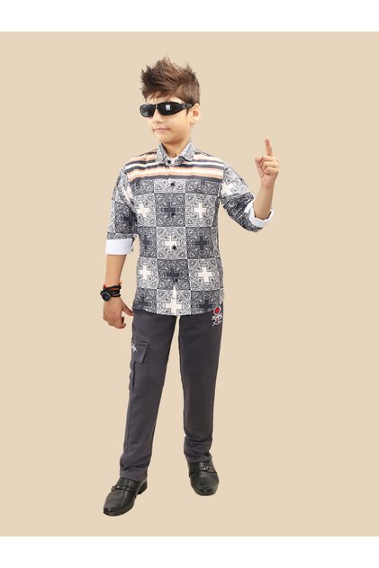 Printed Buttoned Shirt and Pant Set