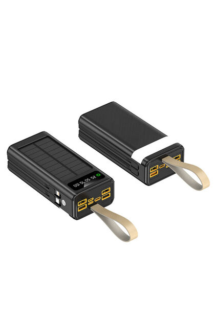30.000 mAh Güneş Enerjili Powerbank – 22.5W Hızlı Şarj, Çoklu USB Çıkış, Dahili Kablo POWERBANK