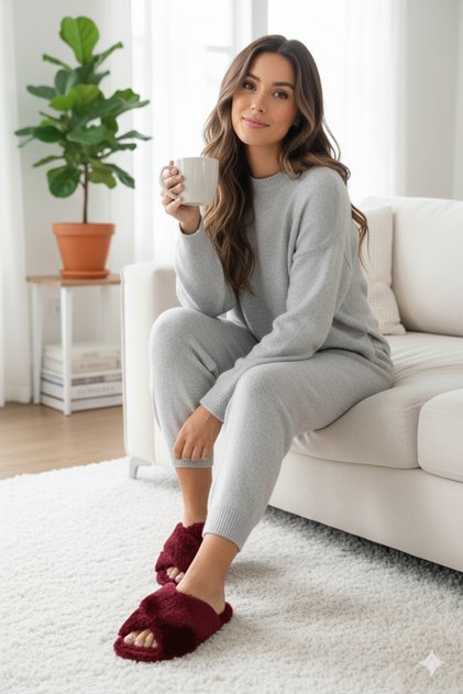 Women's Soft Plush Silent Sole House Slippers