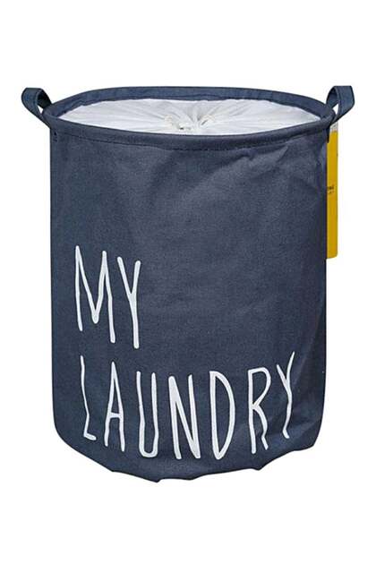 My Laundry Printed Hamper Blue/White 50x40cm